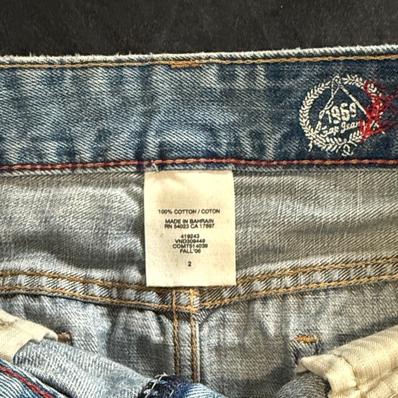 Light Blue Frayed Hem Mini Skirt - Picture 3 of 5